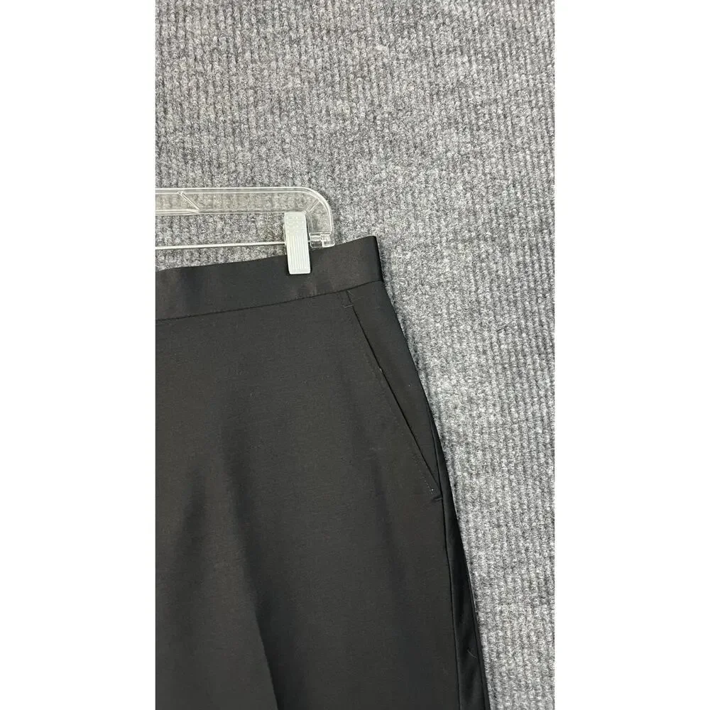 Mantoni Dress Pants Mens 38 Black Virgin Wool Wrinkle Resistant Milan Italy